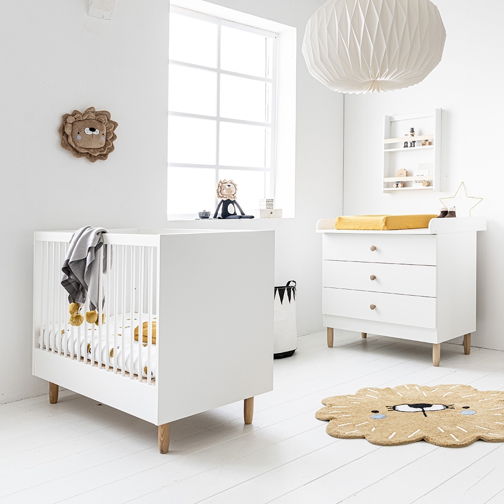Nursery furniture «Bocca» 2 piece set | Cot & Baby changing unit