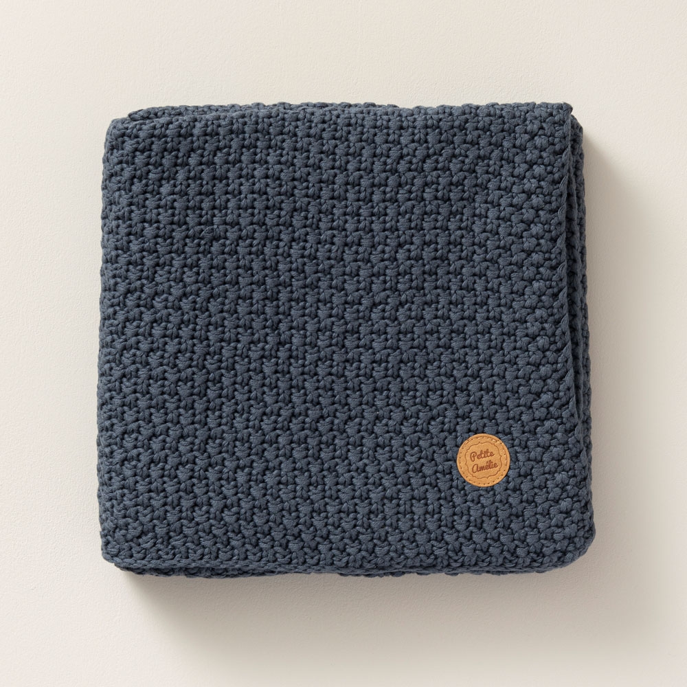 Navy blue baby blanket hotsell