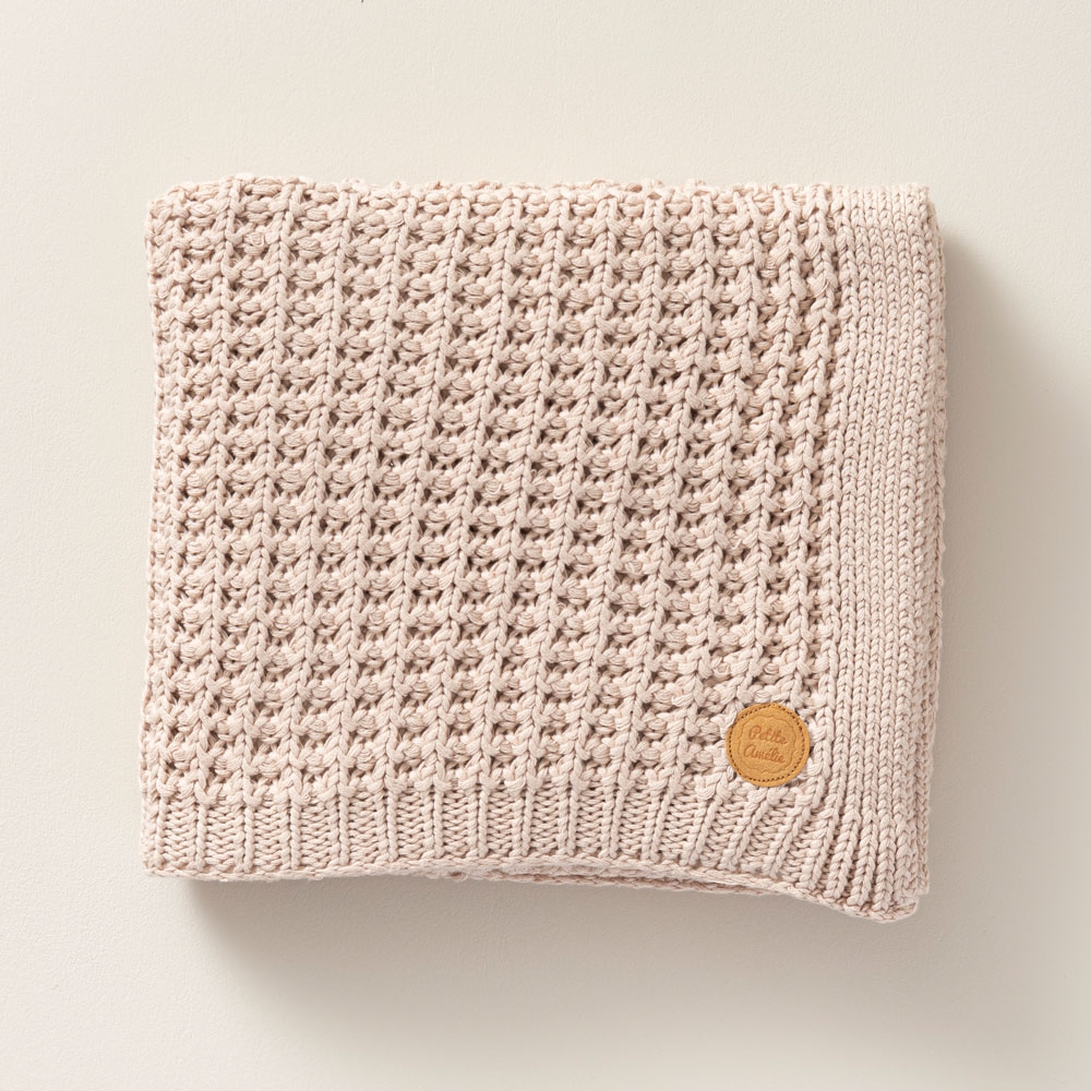 Children's Blanket Crocheted Cotton | 150x100 cm | Sand Rose