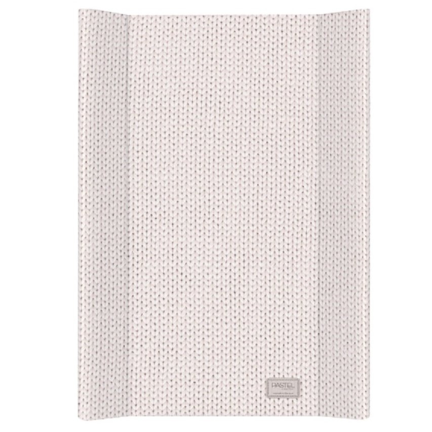 Wedge changing mat | Beige knitted print