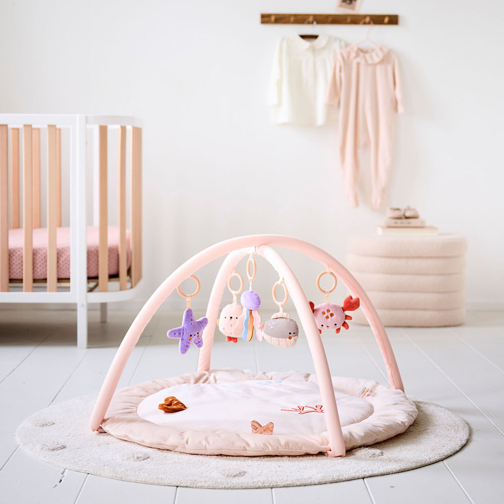 Baby gym mat «Océan» in Soft Peach ✔️ Petite Amélie