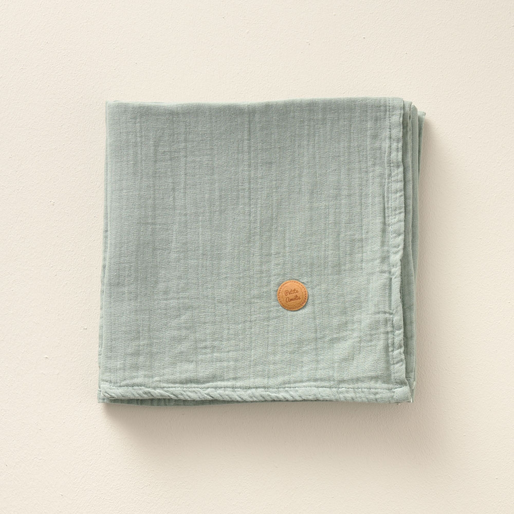 Muslin cloth XL | cotton (GOTS) 120x120cm | Sage green