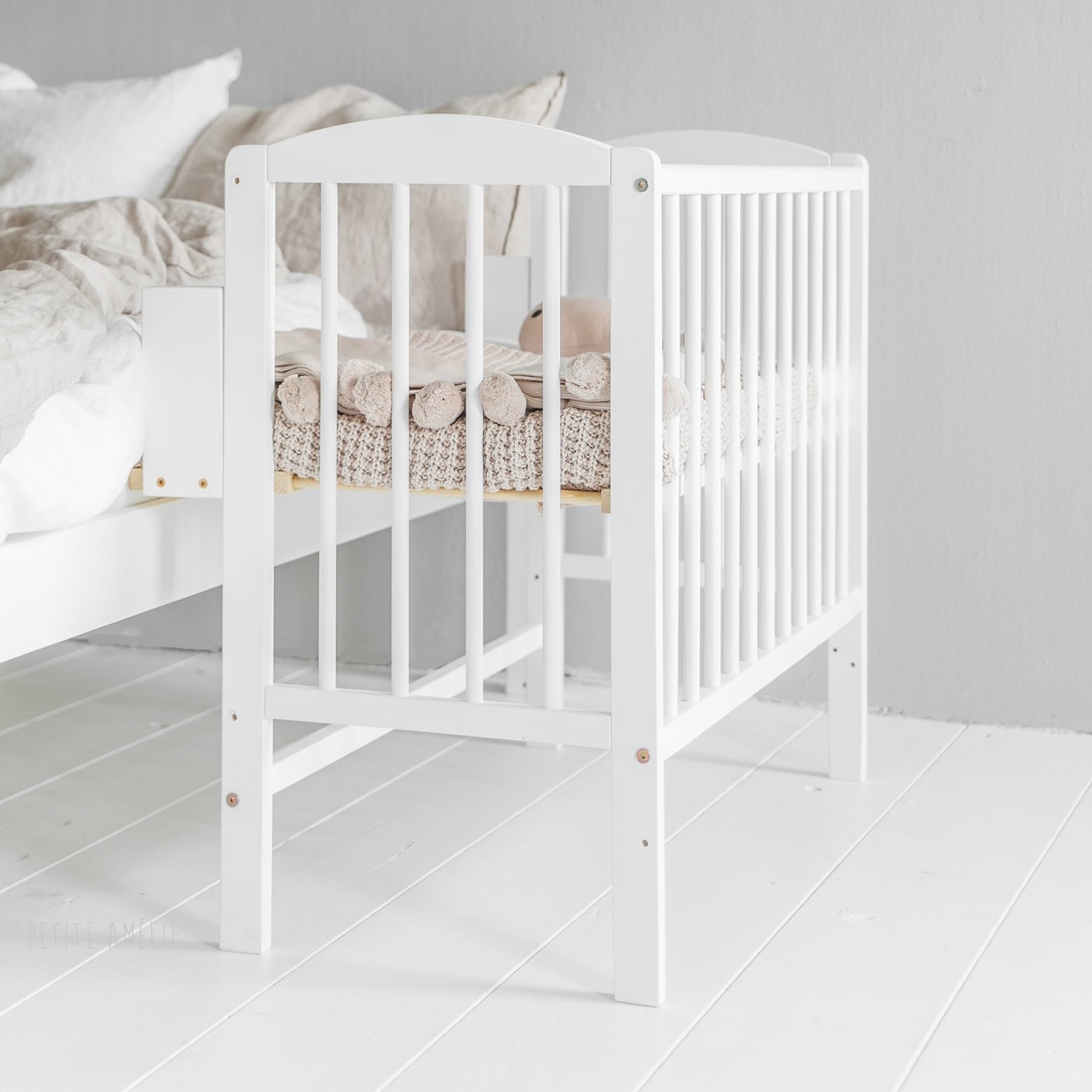 Multi-Functional Bedside Sleeper Crib «Nuage» | White
