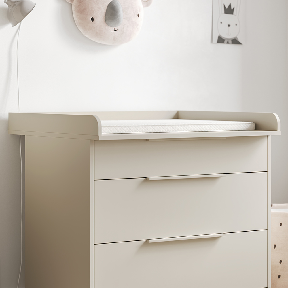 BABY CHANGING TABLE TOPPER «SOIE» | OATMEAL