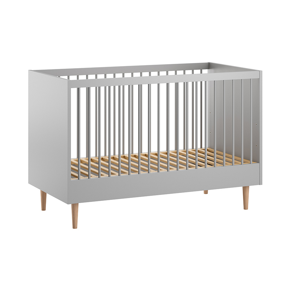 Grey cot bed 140x70 «ÉTOILE» Wood✔️By Petite Amélie