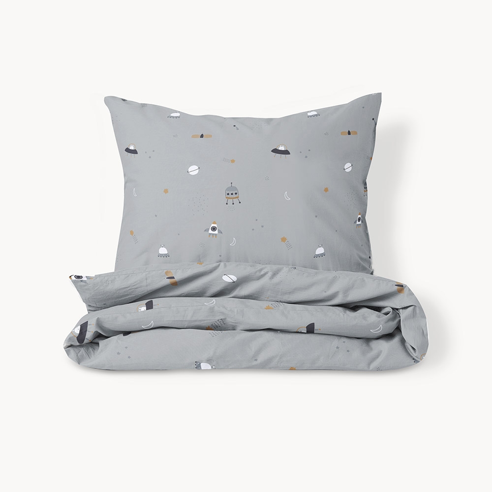 DUVET COVER SET 120x150 cm «SPACE» | GREY