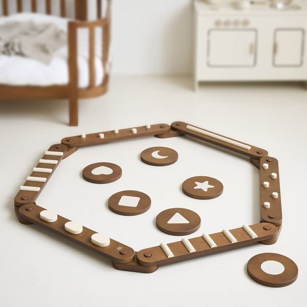 Wooden balance beam «Noyer» | Brown