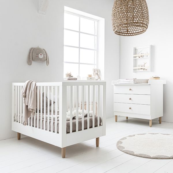 Nursery Furniture «Bocca» 2-part | Convertible cot bed + chest of drawers