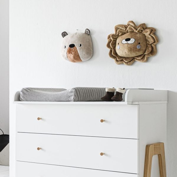 Changing table topper for wooden chest of drawers «Brise» and «Cerise» | White