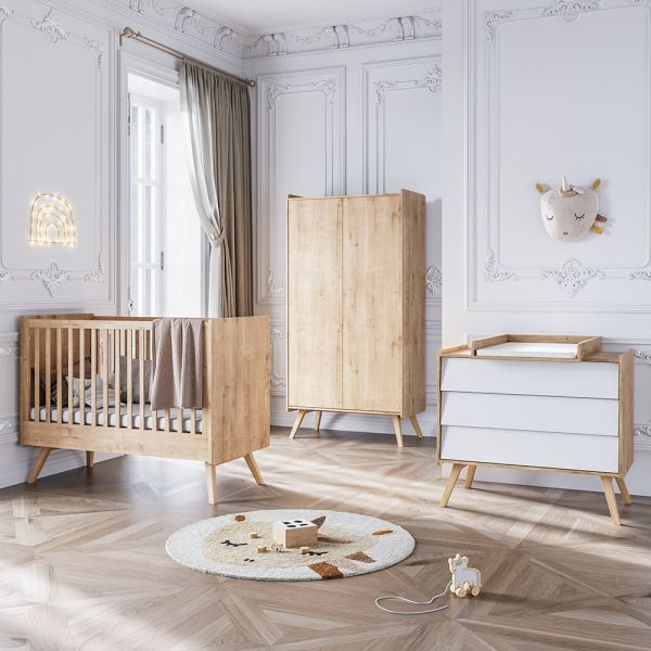 baby nursery set white wood vintage vox petite-amelie