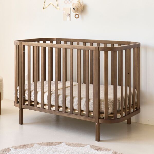 Oval cot «Cocoon» | 60 x 120 cm | Cocoa