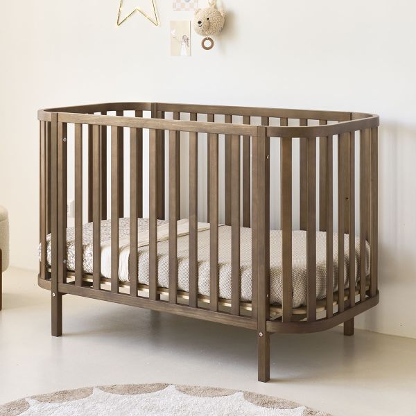 Oval cot «Cocoon» | 60 x 120 cm | Cocoa
