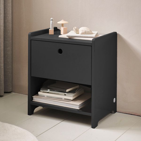 Bedside table made from MDF in black from Petite Amélie