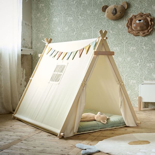 Beige teepee play tent from Petite Amélie