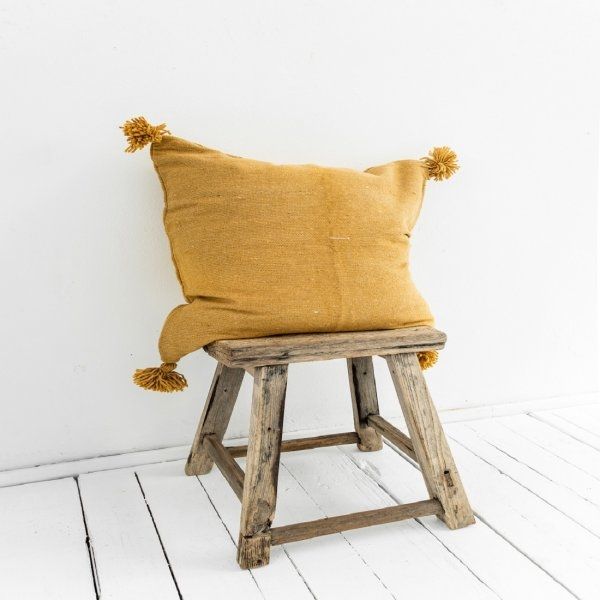 Children's Berber Cushion Cover Cotton in Yellow from Petite Amélie
