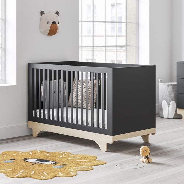 Convertible cot bed 140x70 "Playwood" | CHARCOAL GREY
