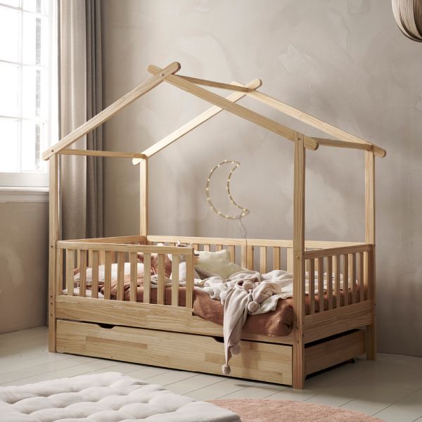 Kids bed 160x80 cm made from wood in natural from Petite Amélie