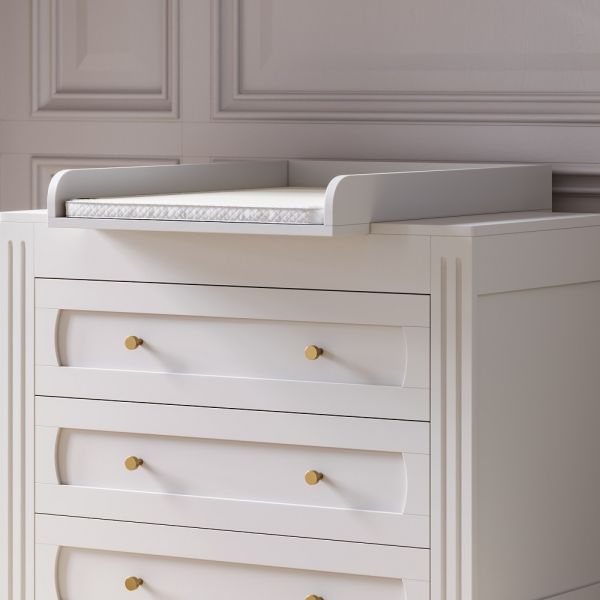 changing table topper wood milenne wit Petite Amélie