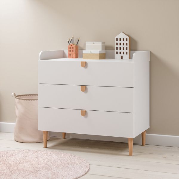 Baby changing table made from wood in white from Petite Amélie