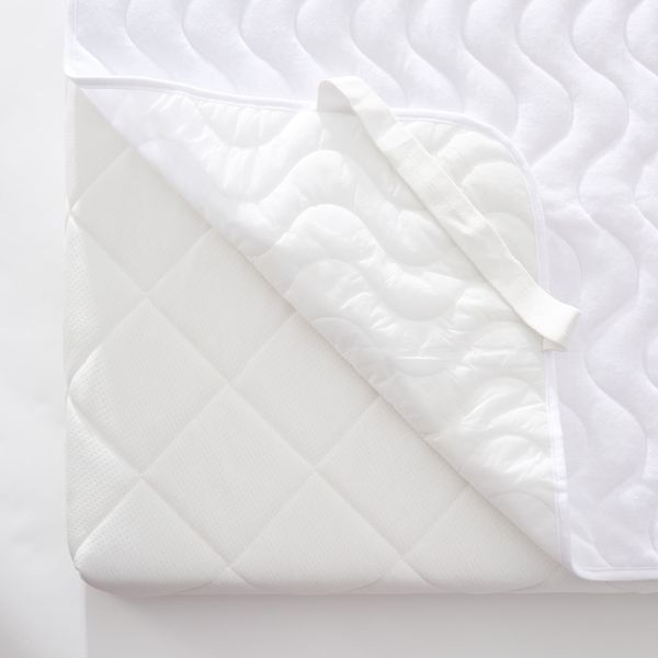 Childrens mattress protector soft breathable white 90x200cm from Petite Amélie