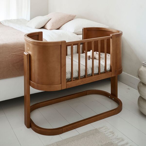 2-in-1 cot / bedside crib «Cocoon» | Walnut