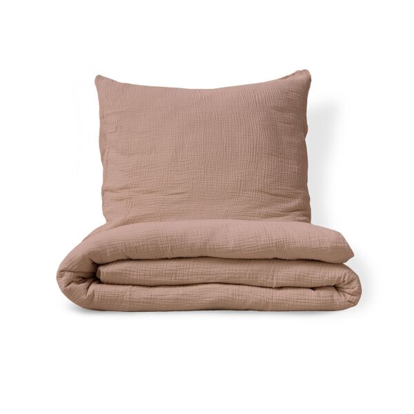 Duvet cover set muslin cotton | 120 x 150 cm | Dusty pink