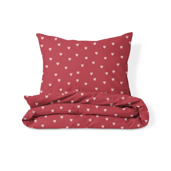 Flannel duvet cover set «Heart» | 120 x 150 cm