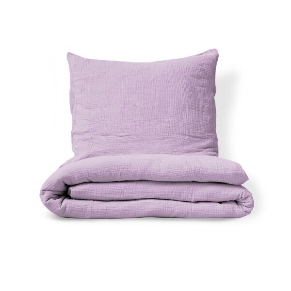Duvet cover set muslin cotton | 120 x 150 cm | Lilac