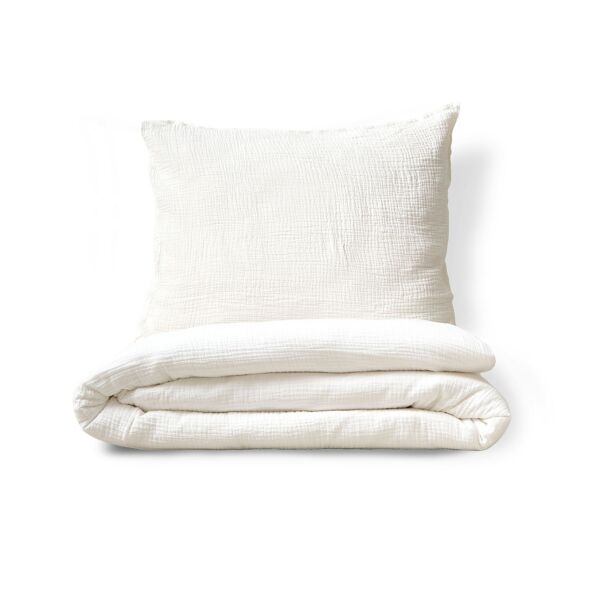 Duvet cover set muslin cotton | 120 x 150 cm | White