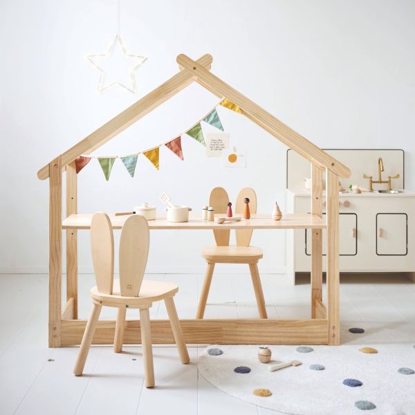 KID'S HOUSE SHAPED DESK «MAISON» | NATURAL