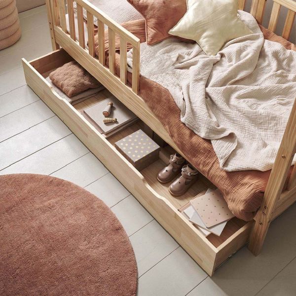 UNDER BED DRAWER FOR HOUSE BEDS AND «NID» JUNIOR BED (80 X 160 CM ) | NATURAL