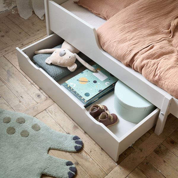 Kids storage for etendable bed made of MDF in grey from Petite Amélie