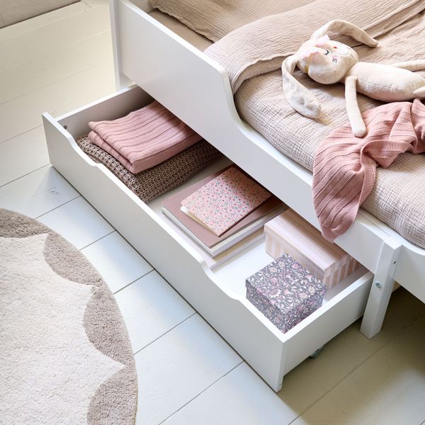Kids storage for etendable bed made of MDF in white from Petite Amélie