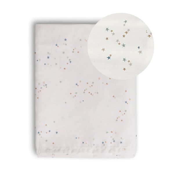 Flat sheet 100x140 cm made of cotton in off white from Petite Amélie