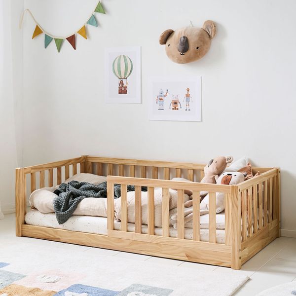 MONTESSORI TODDLER FLOOR BED «NID» | 70 X 140 CM | NATURAL