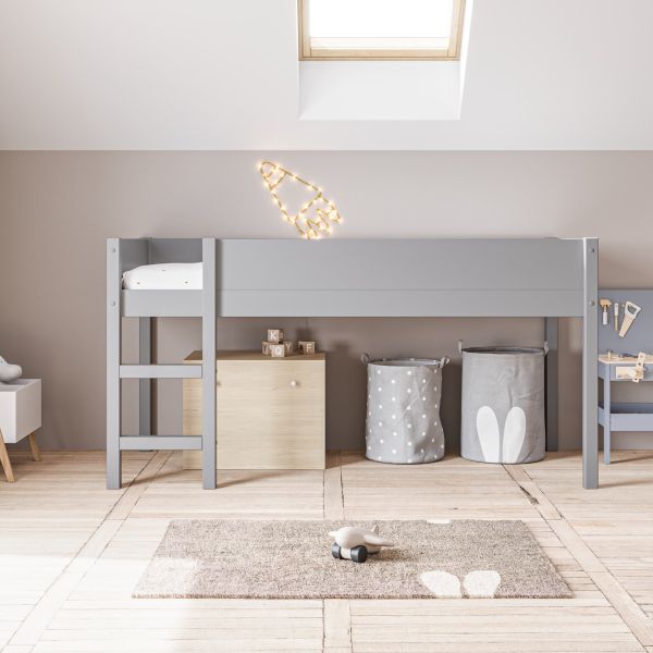 MIDSLEEPER SINGLE BED 200X90 «ARBRE II» | GREY