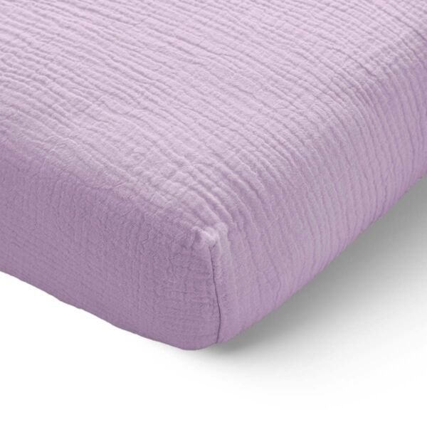 Fitted sheet 90 x 200 cm muslin cotton | lilac