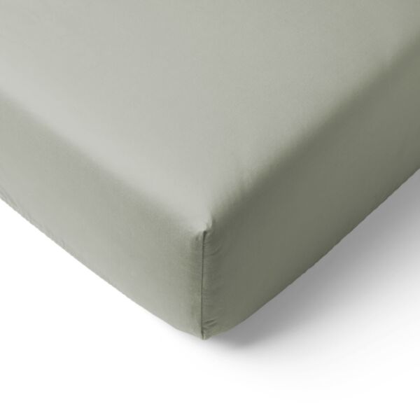 ORGANIC COTTON JERSEY FITTED SHEET 70/80 X 160 CM | OLIVE GREEN