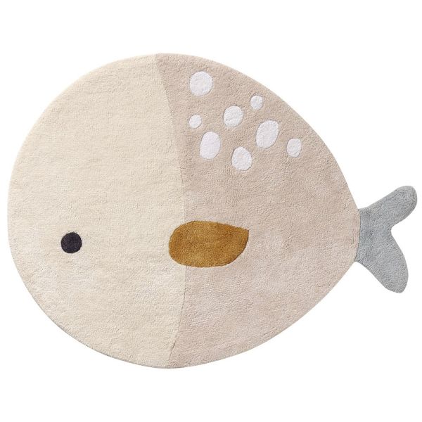 Kids bedroom rug washable fish from Petite Amelie