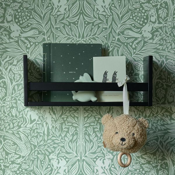 WOODEN WALL SHELF «HETRE» | BLACK