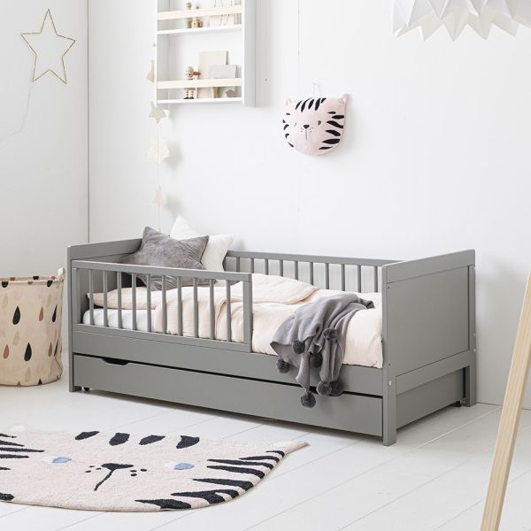 leon childrens bed in grey wood