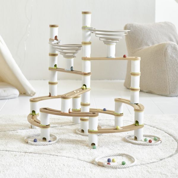 Marble run zoom in with 24 marbles from Petite Amélie