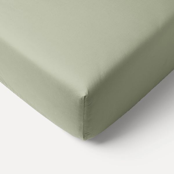 ORGANIC COTTON JERSEY FITTED SHEET 70/80 X 160 CM | OLIVE GREEN