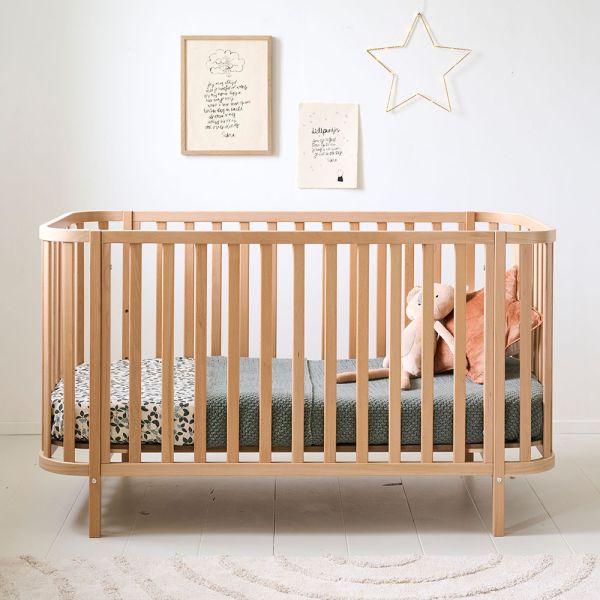 Oval cot 70x140 cm from wood in natural from the Cocoon collection from Petite Amélie