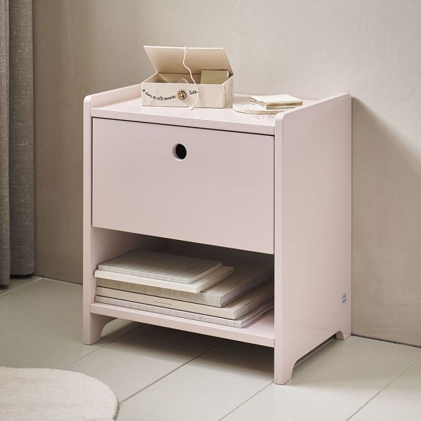 Bedside table made from MDF in pink from Petite Amélie