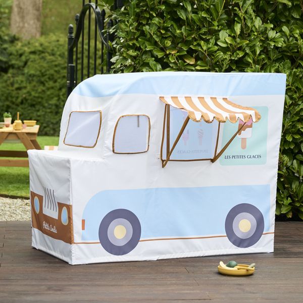 play tent for kids in ice cream truck design with bright colours from Petite Amélie 