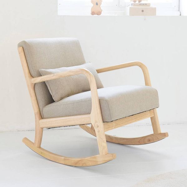 LUXURY ROCKING CHAIR FOR THE NURSERY | «NOISETTE» | BEIGE