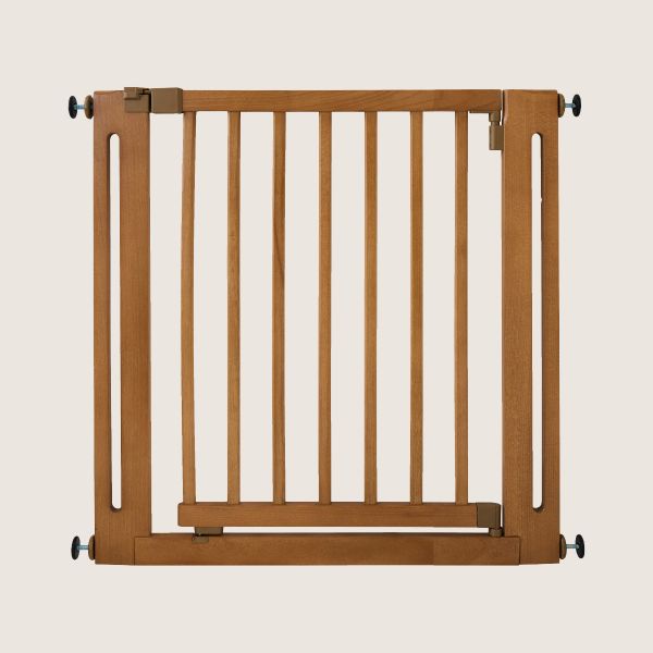 Wooden stair gate | Adjustable 79–87 cm | Walnut