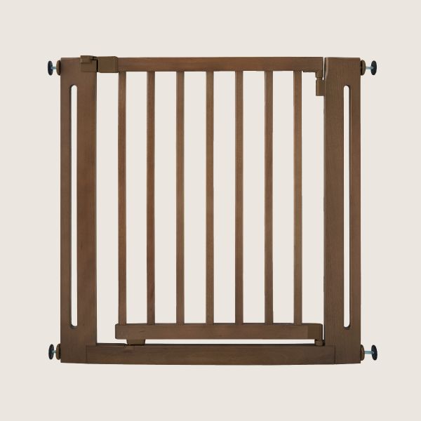 Wooden stair gate | Adjustable 79–87 cm | Cocoa