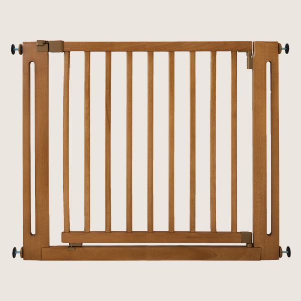 Wooden stair gate | Adjustable 95–103 cm | Walnut